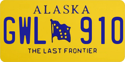 AK license plate GWL910
