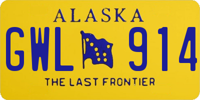 AK license plate GWL914