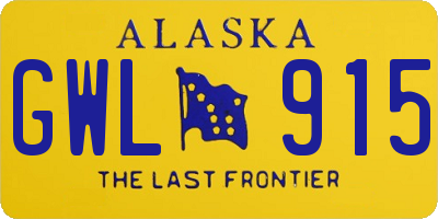 AK license plate GWL915
