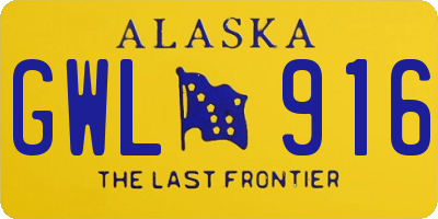 AK license plate GWL916