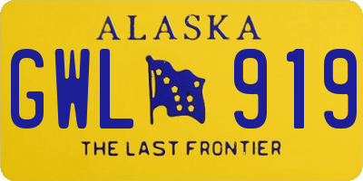 AK license plate GWL919