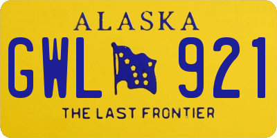 AK license plate GWL921