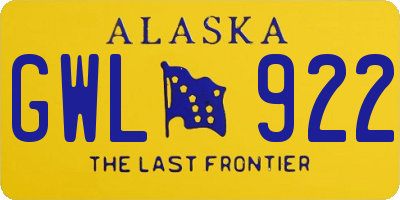 AK license plate GWL922