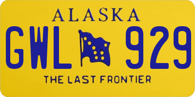 AK license plate GWL929