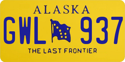 AK license plate GWL937