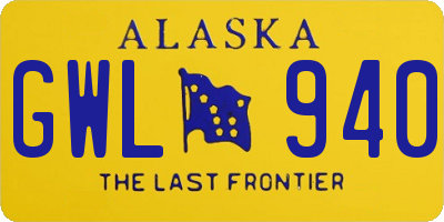 AK license plate GWL940