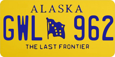 AK license plate GWL962