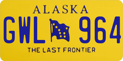 AK license plate GWL964