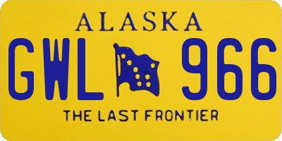 AK license plate GWL966