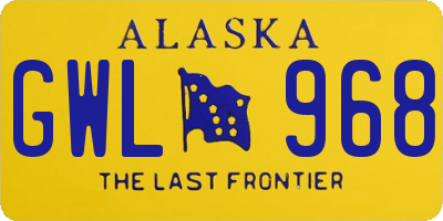 AK license plate GWL968