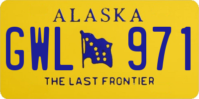 AK license plate GWL971
