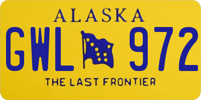 AK license plate GWL972