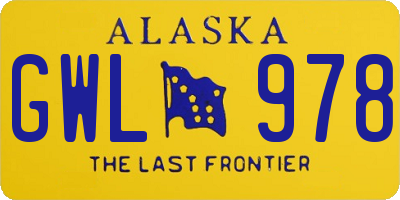 AK license plate GWL978