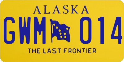 AK license plate GWM014