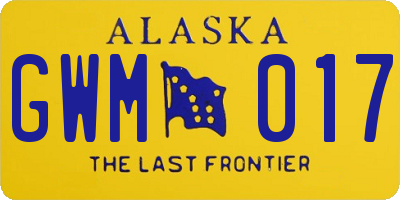 AK license plate GWM017