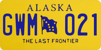 AK license plate GWM021