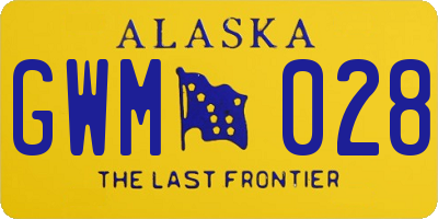 AK license plate GWM028