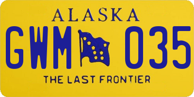 AK license plate GWM035