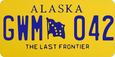 AK license plate GWM042
