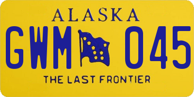 AK license plate GWM045