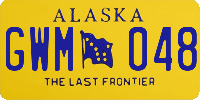 AK license plate GWM048