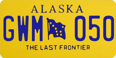 AK license plate GWM050