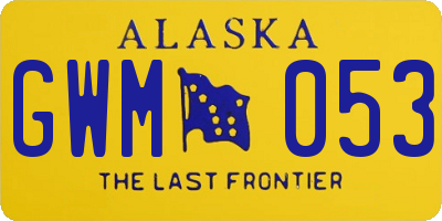 AK license plate GWM053