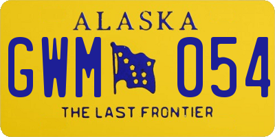 AK license plate GWM054