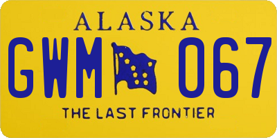 AK license plate GWM067