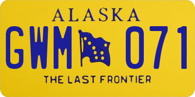 AK license plate GWM071