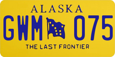 AK license plate GWM075