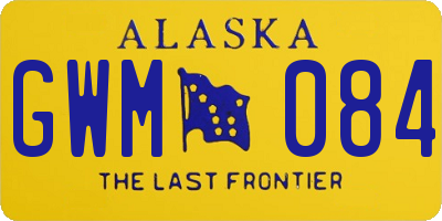AK license plate GWM084