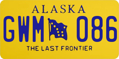 AK license plate GWM086