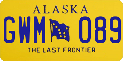 AK license plate GWM089