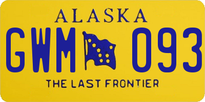 AK license plate GWM093