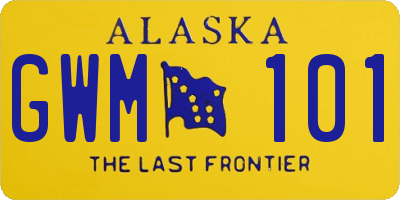 AK license plate GWM101