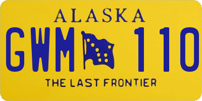 AK license plate GWM110