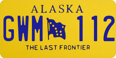 AK license plate GWM112