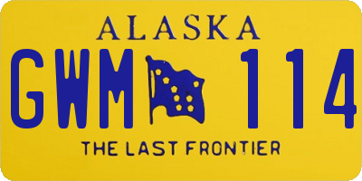 AK license plate GWM114