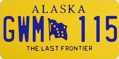AK license plate GWM115