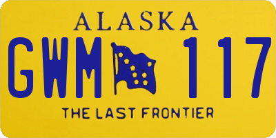 AK license plate GWM117