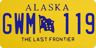 AK license plate GWM119
