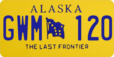 AK license plate GWM120