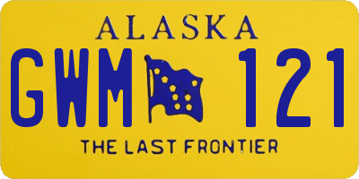 AK license plate GWM121