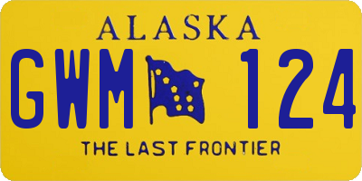 AK license plate GWM124