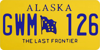 AK license plate GWM126
