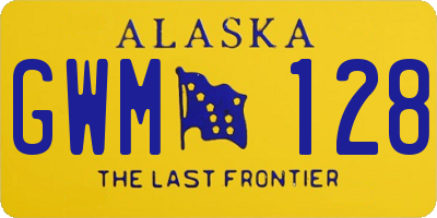 AK license plate GWM128