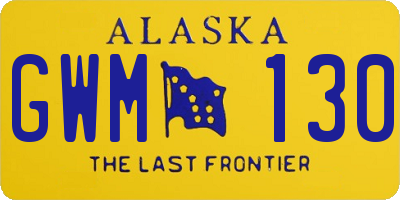 AK license plate GWM130