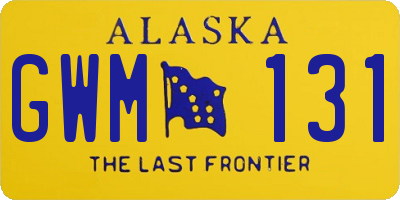 AK license plate GWM131