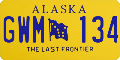 AK license plate GWM134